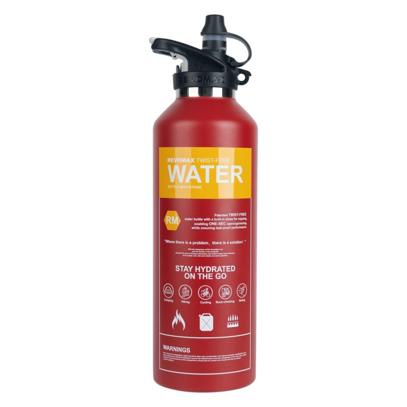 Revomax 20oz Sports Leak Proof Straw 316L Water Bottle - Image 2