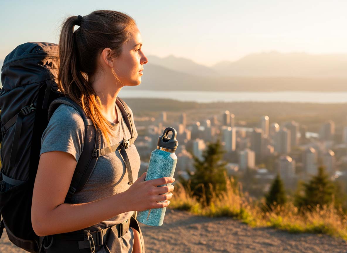 Titanium Bottle hiking